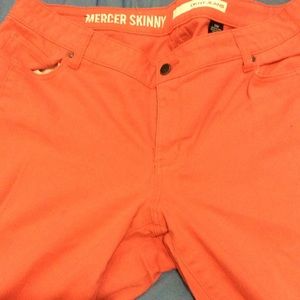 DKNY coral skinny jeans